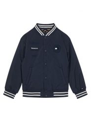 Tommy Hilfiger Kurtka bomber Graphic KB0KB10079 Granatowy Regular Fit. Niebieskie kurtki i płaszcze dla chłopców Tommy Hilfiger, bez wzorów, z syntetyku, bez kaptura. Za 749.99 zł.