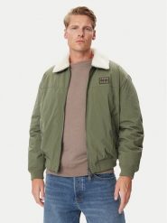 Tommy Jeans Kurtka przejściowa Flag Aviator DM0DM23499 Zielony Regular Fit. Zielone kurtki męskie Tommy Jeans, m, bez wzorów, z jeansu, bez kaptura. Za 899.99 zł.