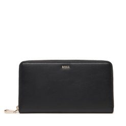 Portfel BOSS. Czarne portfele damskie Boss, bez wzorów. Za 305.99 zł.