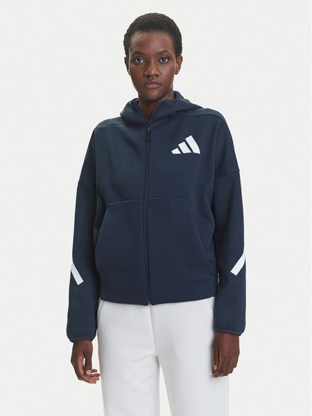 Adidas Bluza Z.N.E. JW5320 Granatowy Loose Fit. Niebieskie bluzy damskie Adidas, xl, bez wzorów, z syntetyku, bez kaptura. Za 329.99 zł.