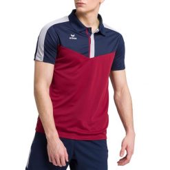 Polo Erima Squad. Czerwone koszulki polo męskie Erima, m, bez wzorów, z materiału, bez kołnierzyka, bez ramiączek, do piłki nożnej. Za 151.90 zł.