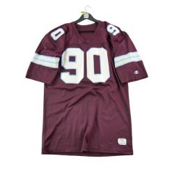 Second life - Męski dres 1983-85 Michigan Panthers - Stan dobry. Czerwone koszulki sportowe męskie Champion, m, bez wzorów, z dresówki, bez kołnierzyka, bez ramiączek, do piłki nożnej. Za 507.56 zł.