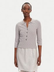 ROTATE Sweter 113785039 Szary Slim Fit. Szare swetry damskie ROTATE, bez wzorów, z wiskozy, bez kołnierzyka, bez ramiączek, bez kaptura. Za 299.99 zł.