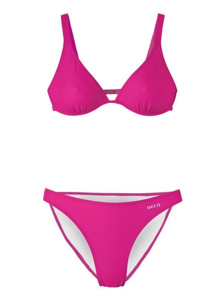 Beco bikini z usztywnianym biustonoszem B-cup różowe. Czerwone bikini damskie Beco, bez wzorów, moda ciążowa. Za 240.99 zł.