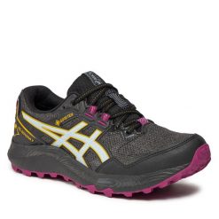 Buty do biegania Asics. Czarne obuwie sportowe damskie Asics, bez wzorów, do biegania. Za 339.99 zł.