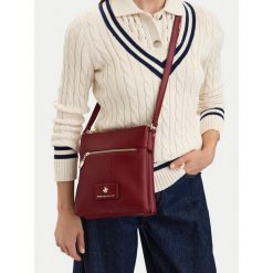 Torebka Beverly Hills Polo Club. Czerwone torebki do ręki damskie Beverly Hills Polo Club, bez wzorów, bez dodatków. Za 179.99 zł.