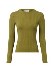 EDITED koszulka z długim rękawem - Ginger Kobiety wiskoza zielony, 36. Zielone t-shirty damskie Edited, bez wzorów, prążkowane, eleganckie, bez kołnierzyka. Za 89.95 zł.