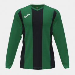 Dżersej z długim rękawem Joma Pisa II. Czarne koszulki sportowe męskie Joma, bez wzorów, z dżerseju, bez kołnierzyka, bez ramiączek, do piłki nożnej. Za 140.00 zł.