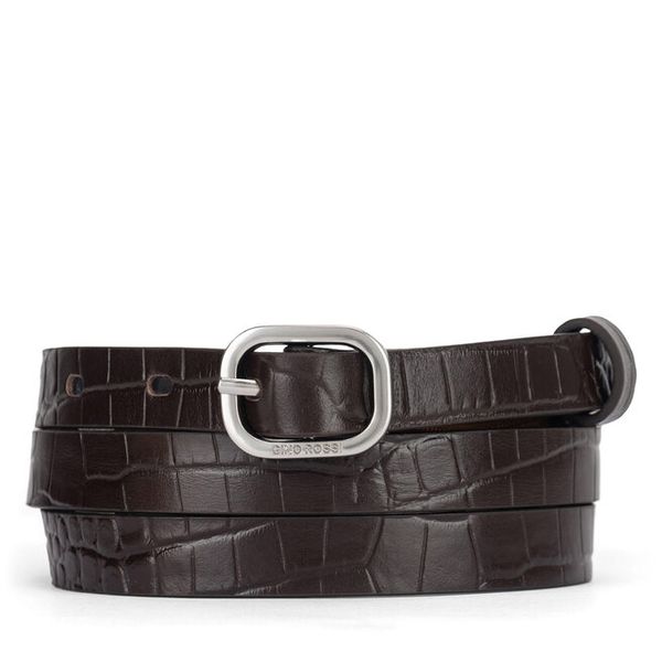 Pasek GINO ROSSI. Brązowe paski damskie Gino Rossi, bez wzorów. Za 79.99 zł.