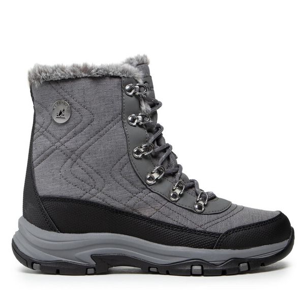 Trekkingi Skechers. Szare obuwie sportowe damskie Skechers, bez wzorów, trekkingowe. Za 349.99 zł.