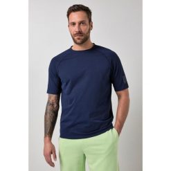 Męska T-shirt nadruk na piersi rękaw raglanowy 1/2 do 7 XL. Niebieskie t-shirty męskie JAY-PI, m, bez wzorów, z materiału, bez kołnierzyka. Za 179.99 zł.