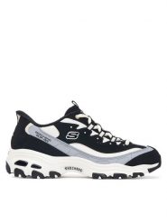 Skechers Sneakersy Sport D'lites 150537/BKNT Czarny. Czarne obuwie sportowe damskie Skechers, bez wzorów, z materiału. Za 429.99 zł.