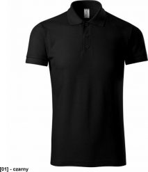PICCOLIO Joy P21 - ADLER - Koszulka polo męska, 170 g/m, 35% poliester, 65% bawełna, - czarny L. Czarne koszulki polo męskie PICCOLIO, l, bez wzorów, z bawełny, bez ramiączek. Za 33.31 zł.