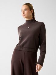 Guess Bluza 164821 Brązowy Classic Fit. Brązowe bluzy damskie Guess, l, z aplikacjami, bez kaptura. Za 329.99 zł.