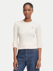 Lacoste Bluzka TF1692 Różowy jasny Slim Fit. Czerwone koszule damskie Lacoste, bez wzorów, z bawełny, bez kołnierzyka, bez ramiączek. Za 364.99 zł.