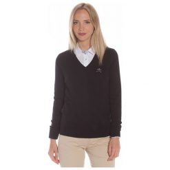 Polo Club C.H.A sweter damski S czarny. Czarne swetry damskie Polo Club C.H..A, s, bez wzorów, bez kołnierzyka, bez ramiączek, bez kaptura. W wyprzedaży za 191.00 zł.