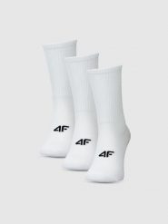 4F Skarpety casual za kostkę (3-pack) damskie - białe 35-38. Białe skarpety damskie 4f, bez wzorów, z bawełny. Za 54.99 zł.