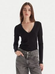 Liu Jo Sweter MF5227 MS49I Czarny Regular Fit. Czarne swetry damskie Liu Jo, s, bez wzorów, z syntetyku, bez kołnierzyka, bez ramiączek, bez kaptura. Za 399.99 zł.