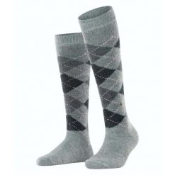 Podkolanówki damskie Burlington Whitby. Czarne skarpety damskie Burlington, bez wzorów, z materiału. Za 120.50 zł.