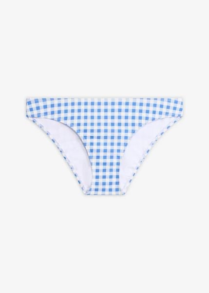 Figi bikini w kratkę. Białe bikini damskie bonprix, bez wzorów. Za 24.99 zł.