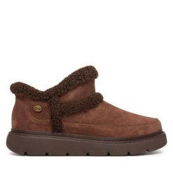 Śniegowce Skechers. Brązowe śniegowce i trapery damskie Skechers. Za 339.99 zł.