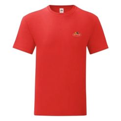 Męska Koszulka Z Nadrukiem W Stylu Vintage. Czerwone koszulki sportowe męskie Fruit of the Loom, m, bez wzorów, bez kołnierzyka, bez ramiączek, trekkingowe. Za 40.99 zł.