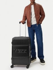 MEXX Walizka średnia CEO-MEXX-039-M-BLACK Czarny. Czarne walizki męskie Mexx, bez wzorów, z tworzywa sztucznego, średnie. Za 359.99 zł.