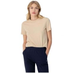 Koszulka sportowa damska Champion 114912MS073. Brązowe koszulki sportowe damskie Champion, bez wzorów, z bawełny, bez kołnierzyka, bez ramiączek. Za 59.00 zł.