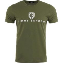 T-shirt męski Jimmy Sanders Vandigo khaki. Zielone buty sportowe męskie Erima, z bawełny, bez zapięcia, rowerowe. Za 49.28 zł.