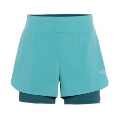 Szorty damskie Kari Traa Mija. Niebieskie szorty sportowe damskie Kari Traa, bez wzorów, sportowe, na fitness i siłownię. Za 346.50 zł.