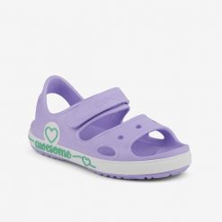 Sandały dziecięce Coqui. Fioletowe sandały dziewczęce Coqui, bez zapięcia. Za 145.99 zł.