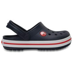 Crocs Crocband Clog dla maluchów. Niebieskie klapki damskie Crocs, bez wzorów, eleganckie, bez obcasa. Za 132.99 zł.