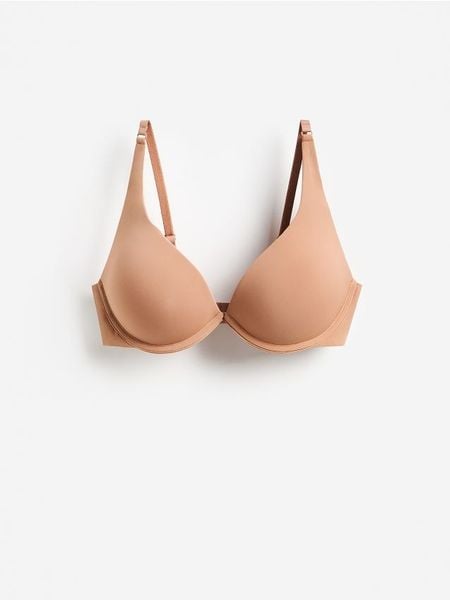 Biustonosz push up - brązowy. Brązowe biustonosze Reserved, bez wzorów, z dzianiny. Za 69.99 zł.