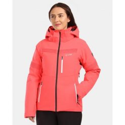 Damska kurtka narciarska Kilpi VALERA-W. Czerwone kurtki snowboardowe damskie Kilpi, bez wzorów, bez kaptura, narciarskie. Za 919.99 zł.