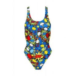 Strój jednoczęściowy kąpielowy damski na basen Aqua-Sport Diamond Boom. Czerwone kostiumy jednoczęściowe damskie AQUA-SPORT, xs, bez wzorów, sportowe, do pływania. Za 139.00 zł.