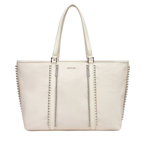 Torebka Badura. Białe torebki do ręki damskie Badura, bez wzorów, klasyczne, bez dodatków. Za 279.99 zł.