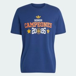 Spain Away WC26 Winner T-Shirt Women. Niebieskie t-shirty damskie Adidas, s, bez wzorów, z bawełny, bez kołnierzyka. Za 149.00 zł.