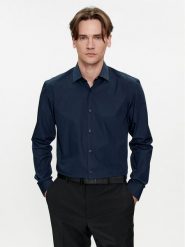 Hugo Koszula Koey 50513889 Granatowy Slim Fit. Niebieskie koszule męskie Hugo, m, bez wzorów, z bawełny, biznesowe, bez kołnierzyka, bez ramiączek. Za 399.99 zł.