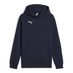Bluza sportowa chłopięca Puma B23598. Niebieskie bluzy dla chłopców Puma, bez wzorów, bez ramiączek, z kapturem. Za 157.00 zł.