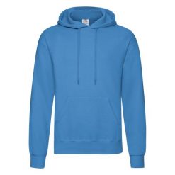 Męska Klasyczna Bluza Z Kapturem. Niebieskie bluzy męskie Fruit of the Loom, m, bez wzorów, z kapturem. Za 81.99 zł.