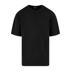 Męska Koszulka Z Frotte Z Okrągłym Dekoltem. Czarne koszulki sportowe męskie Urban Classics, l, bez wzorów, bez kołnierzyka, bez ramiączek, trekkingowe. Za 84.99 zł.