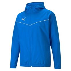 Puma teamRISE All Weather kurtka. Niebieskie kurtki sportowe męskie Puma, xl, bez wzorów, do piłki nożnej. Za 169.16 zł.