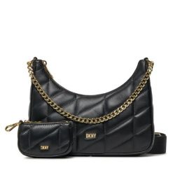 Torebka DKNY. Czarne torebki do ręki damskie DKNY, bez wzorów, klasyczne, bez dodatków. Za 949.99 zł.