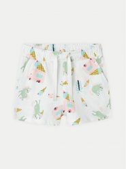 NAME IT Szorty materiałowe Vigga 13215112 Biały Regular Fit. Białe spodenki dla dziewczynek Name it, bez wzorów, z bawełny. Za 44.99 zł.