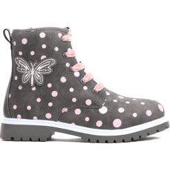 Szare Traperki Feels Like Home. Szare buty zimowe dziewczęce Born2be, z materiału. Za 99.99 zł.
