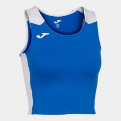 Tank top do biegania damski Joma Record II Crop top. Białe t-shirty damskie Joma, m, bez wzorów, sportowe, bez kołnierzyka. W wyprzedaży za 112.00 zł.