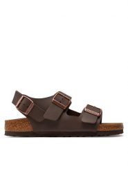 Birkenstock Sandały Milano 034703 Brązowy. Brązowe sandały męskie Birkenstock, ze skóry, bez zapięcia. Za 449.99 zł.