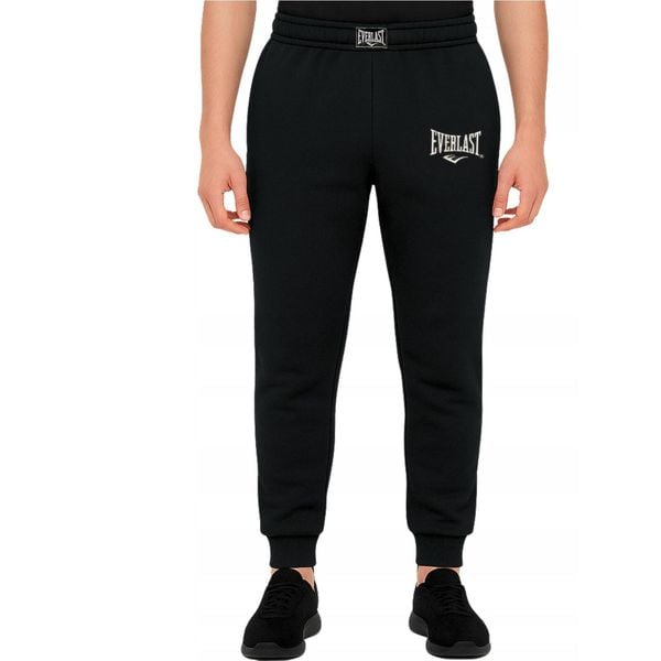 Spodnie na co dzień Męskie Everlast Sportowe Dresowe Bawełniane. Czarne spodnie sportowe męskie Everlast, m, bez wzorów, z bawełny. Za 99.00 zł.