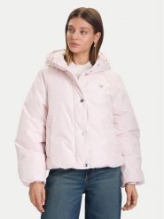 Guess Kurtka zimowa V5BL07 WGLW2 Różowy Relaxed Fit. Czerwone kurtki damskie Guess, na zimę, xl, z aplikacjami, z syntetyku, bez kaptura. Za 799.99 zł.