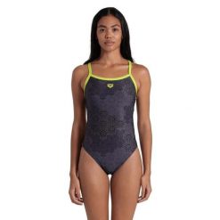 Damski kostium kąpielowy 1-częściowy Arena Kikko Challe. Zielone kostiumy jednoczęściowe damskie Arena, l, bez wzorów, sportowe, do pływania. Za 250.50 zł.